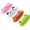 Ruluti 4pcs Cartoon Animaux Dentifrice Squeezer Distributeur Manuel Crème Clip Tube Squeezer Salle De Bains intitulé Aléatoi