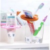 Ruluti 4pcs Cartoon Animaux Dentifrice Squeezer Distributeur Manuel Crème Clip Tube Squeezer Salle De Bains intitulé Aléatoi