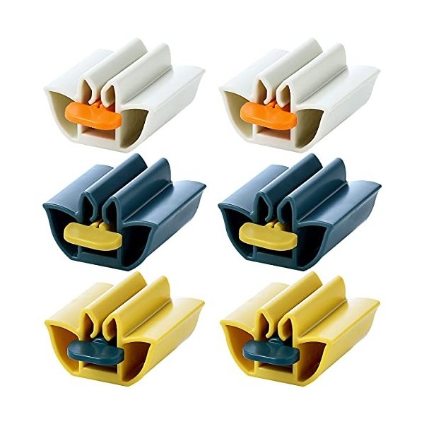 Dentifrice Squeezer,Forreen 6 pièces Porte Siège Dentifrice Pivoter Distributeur de Dentifrice Presse-Tube de Dentifrice Roll
