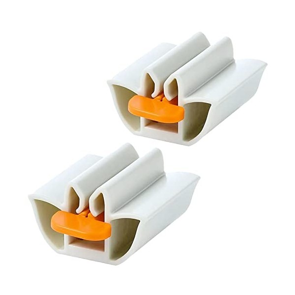 A&H Zhier 2 Packs de presseurs de Dentifrice en Plastique, presseur de Tube de Dentifrice carré, presseur de Dentifrice Roula