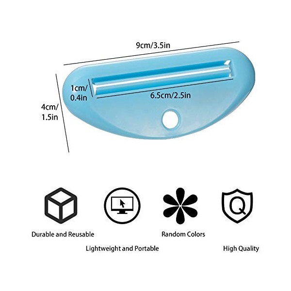 kiniza Lot de 8 tubes de dentifrice en plastique pour économiser du dentifrice, des crèmes, de la peinture