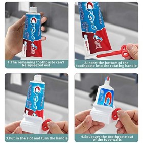 Lot de 4 presse-dentifrice