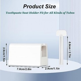 UDQYQ Lot de 2 presseurs à tubes pour dentifrice crème - En plastique ABS de qualité supérieure - Outil simple et pratique po