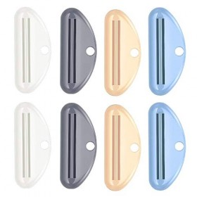 Lot de 8 pinces à dentifrice en forme de D - Pour salle de bain couleurs aléatoires 