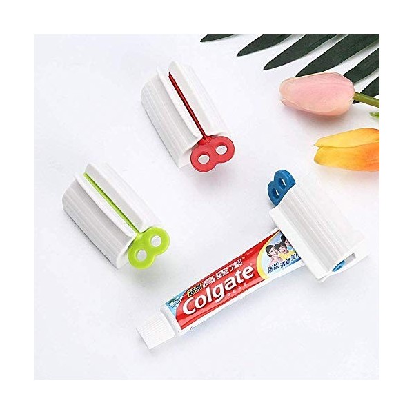 ANNIUP Lot de 3 Presse-Dentifrice en Plastique avec Ventouse pour économiser du Dentifrice, des crèmes, de la Peinture et Plu