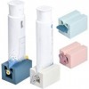 AKOAK Lot de 4 extrudeuses de dentifrice en plastique à clip pour nettoyer les toilettes, distributeur de dentifrice, accesso