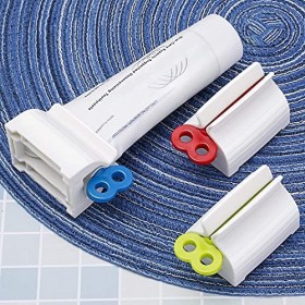 Lot de 3 presse-dentifrice pour accessoires de salle de bain mélange de couleurs 