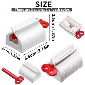 Reofrey Tube à Rouler pour Dentifrice Presse-Dentifrice, 6 Pièces Distributeur de Dentifrice Porte Siège Dentifrice Support d