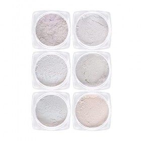 Poudre à Ongles 6 Couleurs, Poudre à Ongles Effet Miroir pour DIY Nail Art Métallique Délicat, pour Artistes à Ongles et Débu