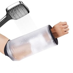 Fousenuk Housse de Douche, Protection étanche Réutilisable pour Avant-bras et Coude, Bras de Couverture de Douche pour Garder