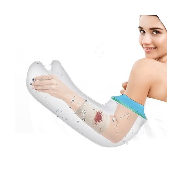 SUPERNIGHT Housse imperméable pour douche – Bandage de protection étanche pour la main, le coude et le poignet – Manchon réut