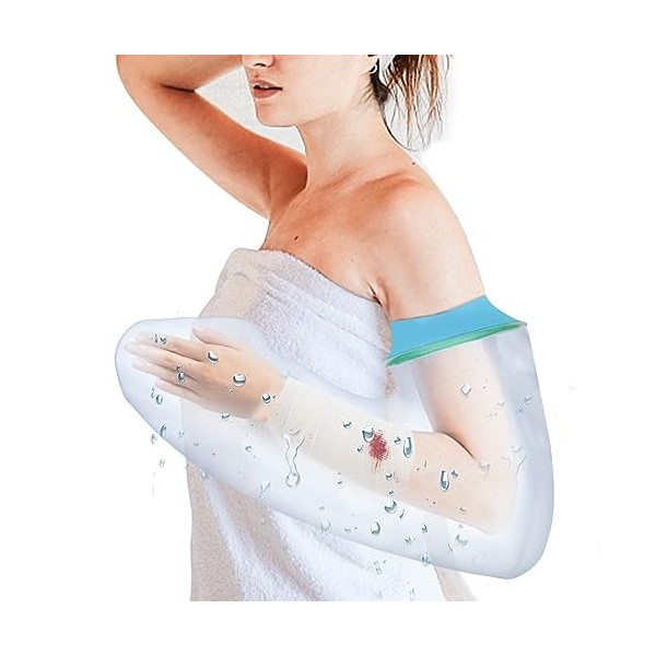 SUPERNIGHT Housse imperméable pour douche – Bandage de protection étanche pour la main, le coude et le poignet – Manchon réut