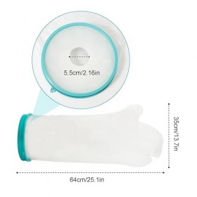 PEUTIER Couverture de Plâtre de Bras, Housses de Plâtre Imperméables pour Bras de Douche Adulte Bras Long Housse de Plâtre Br