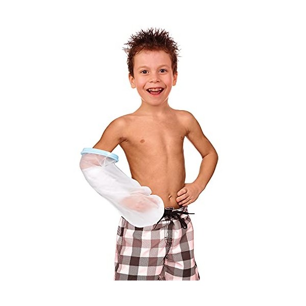 Bras de couverture en fonte imperméable enfants Promifun pour bain de douche,protecteur en fonte de bras pour garder les plai