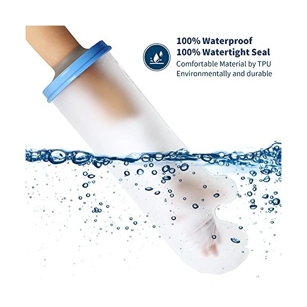 Bras de couverture en fonte imperméable enfants Promifun pour bain de douche,protecteur en fonte de bras pour garder les plai