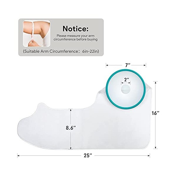 DOACT Protège Platre Protection Étanche pour Bras Longue Adulte, Protection Étanche pour Platre, Protection Impermeable pour 