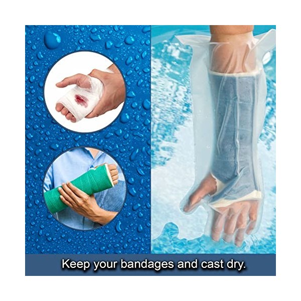 AquaShield Manche de protection hermétique pour plâtre et bandage Adulte