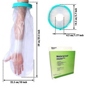 DADAPANGHU Protecteur de craie de douche, bras imperméable, réutilisable pour enfants et adultes, pour poignet cassé, coude, 