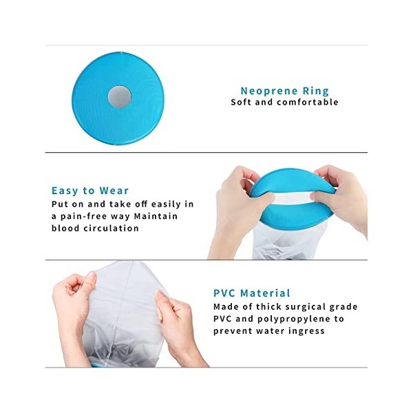 Couverture de Bain pour les Mains Cassées, Couverture Imperméable pour les Mains, Réutilisable, Indolore, Garde les Blessures