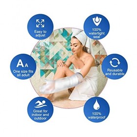 lascivious Housse étanche pour avant-bras adulte pour douche, bain, natation, protection étanche aux poignets et plaies