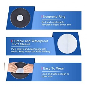 Povhhee Couverture étanche en fonte pour adulte - Pour la douche et la natation - Protection étanche - Doigts et poignets