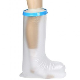 Couvre-jambe imperméable pour la douche, protecteur de moulage de pied adulte pour bandage de douche et jambe de couverture m