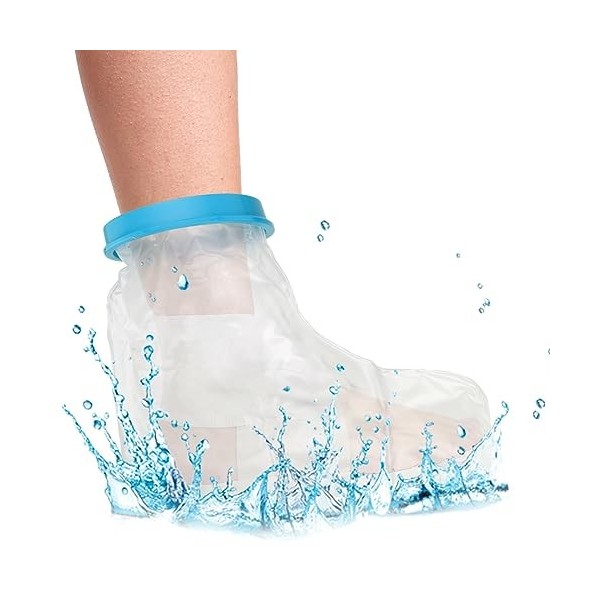 Protecteur de douche pour pieds, housse imperméable pour douche, protecteur de pieds en plâtre imperméable, réutilisable, sce