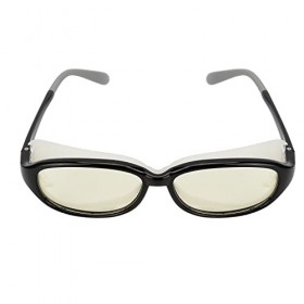 Naroote Lunettes de sécurité, Verres Jaunes Clairs Durables TR90 Anti-buée Salive Lunettes de Soleil de Cyclisme pour la Cond