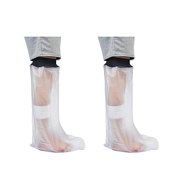 Speesy Lot de 2 housses de douche étanches pour pieds et jambes dadultes