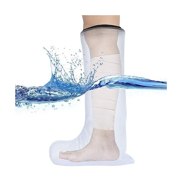 Speesy Lot de 2 housses de douche étanches pour pieds et jambes dadultes