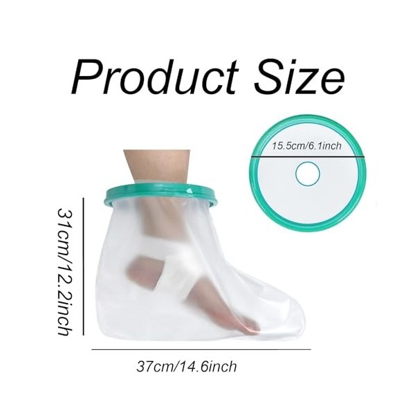 MORJCG Couvre-pied imperméable pour la douche, couvre-pieds pour la douche, couvre-pieds imperméable pour la natation, protec