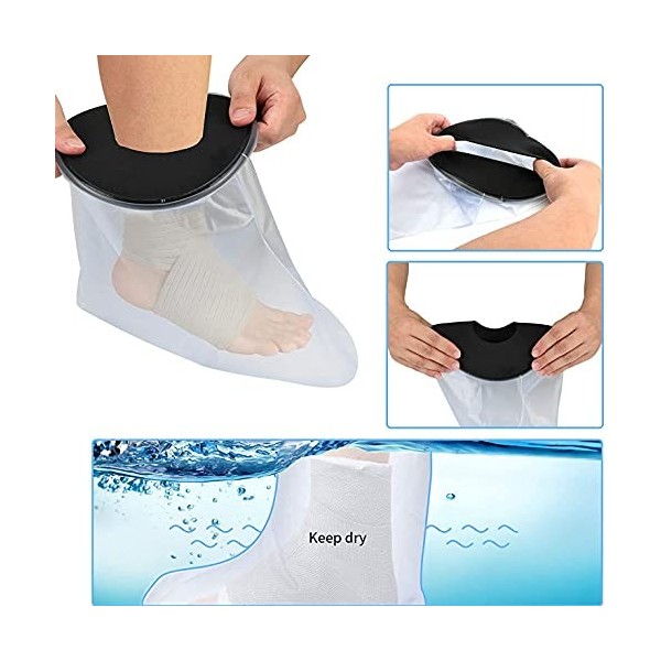 Frefgikty Couvre-pied étanche pour adulte - Protection de pieds pour plaies - Accessoires de bain