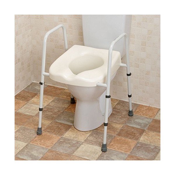 Nrs Healthcare Cadre de Toilettes Rehausseur avec Accoudoirs