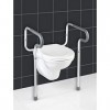 WENKO Barre dappui pour WC Secura, Aluminium, 55.5-63.5 x 71-82 x 48 cm, Aluminium