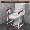 Armature de toilettes mobile, Antidérapant Cadres de Sécurité WC toilette aufstehhilfe Support pour toilettes Maintien Rail A