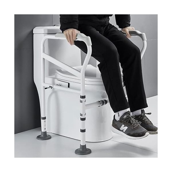 Barre de sécurité pour toilettes – Barre dappui pour toilettes – Cadre de sécurité pour personnes âgées, handicapées et hand