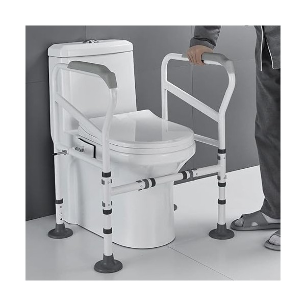 Barre de sécurité pour toilettes – Barre dappui pour toilettes – Cadre de sécurité pour personnes âgées, handicapées et hand