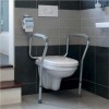 Cadre de toilettes sécurisé Liddy - 62 à 74 cm - Blanc