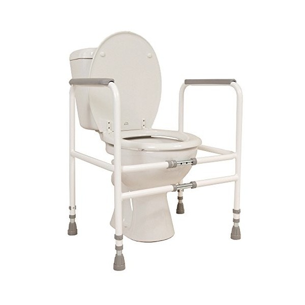 Nrs Healthcare M00870 Cadre de Toilette Debout Libre - Largeur et Hauteur Adjustable