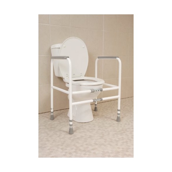 Nrs Healthcare M00870 Cadre de Toilette Debout Libre - Largeur et Hauteur Adjustable