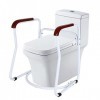 Ejoyous 62 x55 x 67cm Cadre de Toilettes, Durable Robuste Barre dAppui pour Cadre de Toilette avec Main Courante en Bois Mas