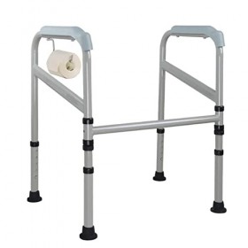 Cadre de Toilette Réglable,Sécurité Aide Au Support de Toilette Barre dAppui pour WC Barre Toilette pour Convient aux Femmes