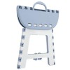 Zerodis Escabeau Pliant, Escabeau Pliant Spacieux pour Le Camping Gris Bleu 