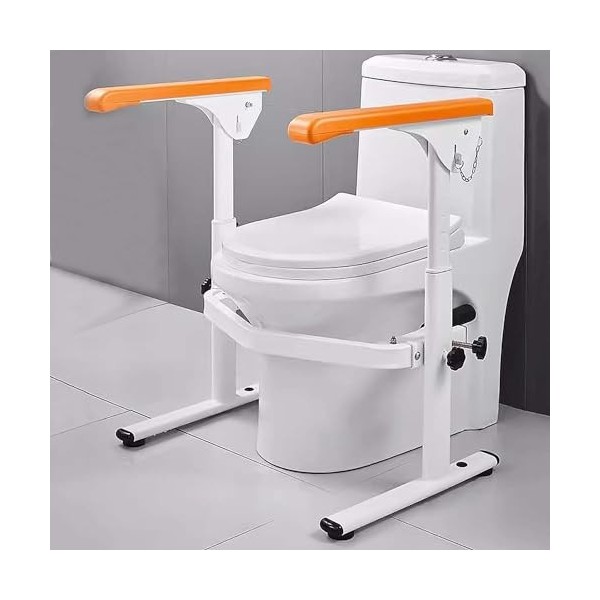 BASICM Rails De Sécurité pour Toilettes sur Pied, Cadre De Sécurité Robuste pour Toilettes pour Personnes Âgées Et Handicapée