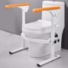 BASICM Rails De Sécurité pour Toilettes sur Pied, Cadre De Sécurité Robuste pour Toilettes pour Personnes Âgées Et Handicapée