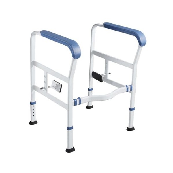 BASICM Rails De Sécurité pour Toilettes en Acier Au Carbone pour Personnes Âgées Et Handicapées, Cadre De Sécurité Autonome R