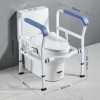 BASICM Rails De Sécurité pour Toilettes en Acier Au Carbone pour Personnes Âgées Et Handicapées, Cadre De Sécurité Autonome R