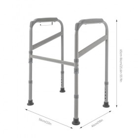 Aide au lever des toilettes - Hauteur réglable - Aide au lever des toilettes - Pour personnes âgées, handicapées et femmes en