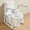 CHHMAELOVE Cadres de sécurité pour Toilettes avec Bras - Hauteur réglable - Accoudoirs auxiliaires pour Toilettes avec Suppor