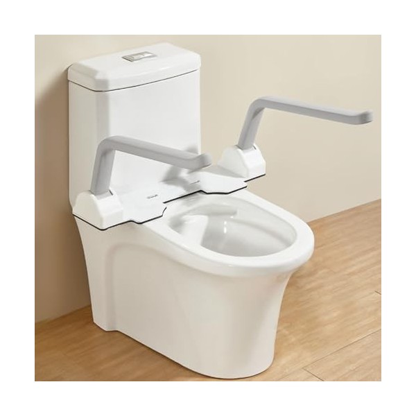 CHHMAELOVE Installazione Senza foratura maniglione per WC Del bagno 150 kg , braccioli regolabili a 60°/Altezza regolabile/p